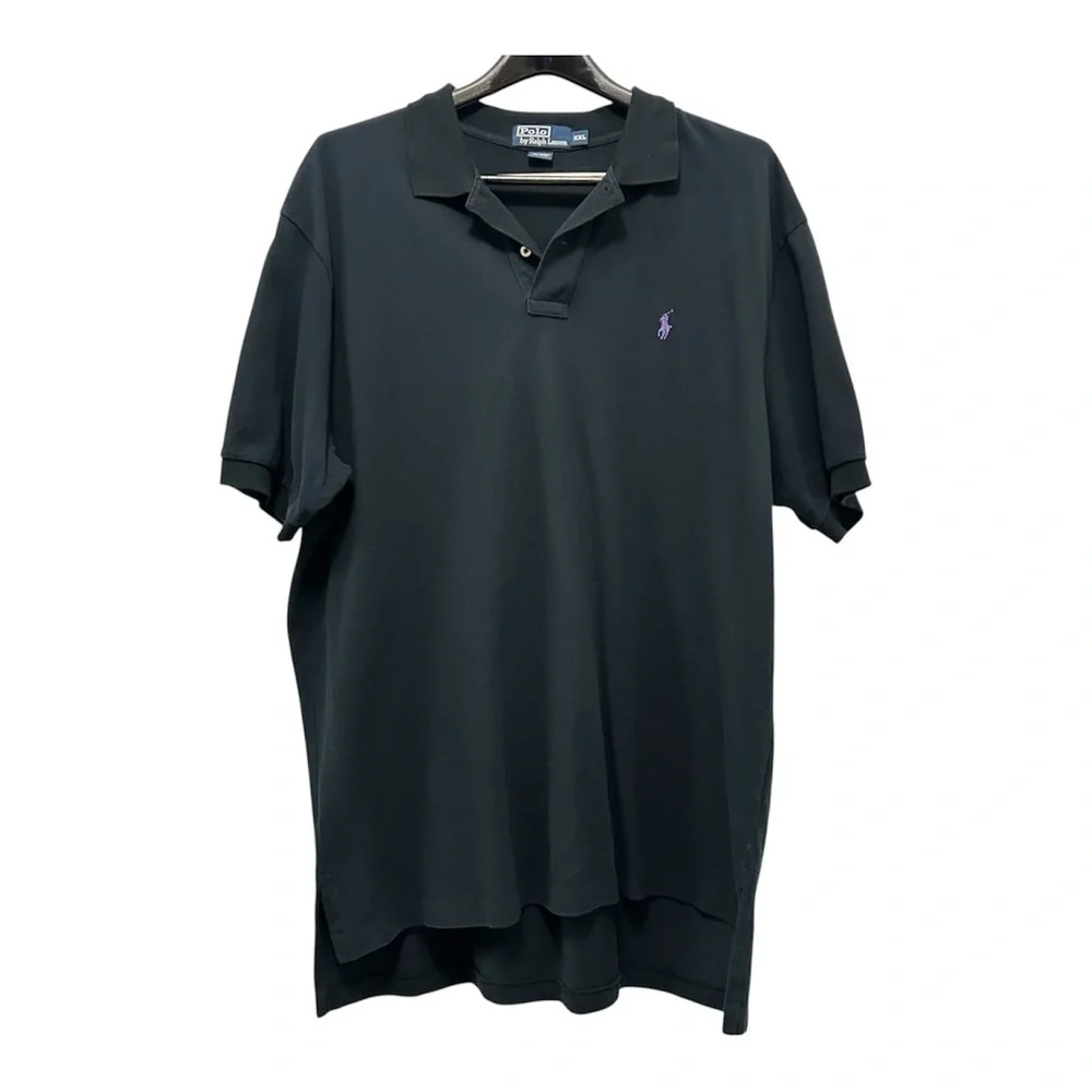 Polo by Ralph Lauren Navy Blue Cotton Polo Shirt – Purple Pony Logo SZ XXL